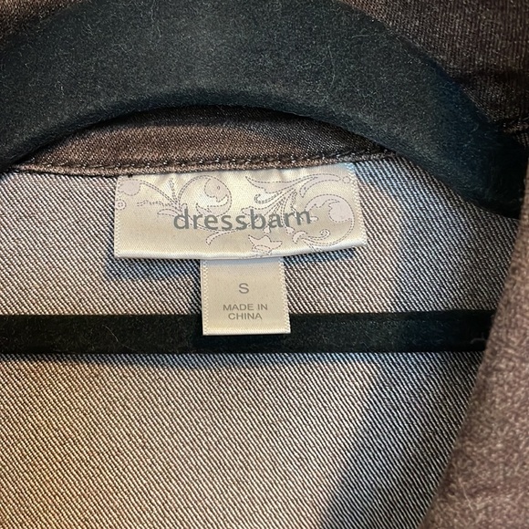 Dress Barn - women’s jean jacket with beautiful studded design, adjustable waist - Picture 3 of 9